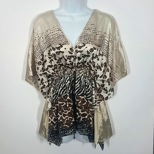 Shiny Animal Print Top